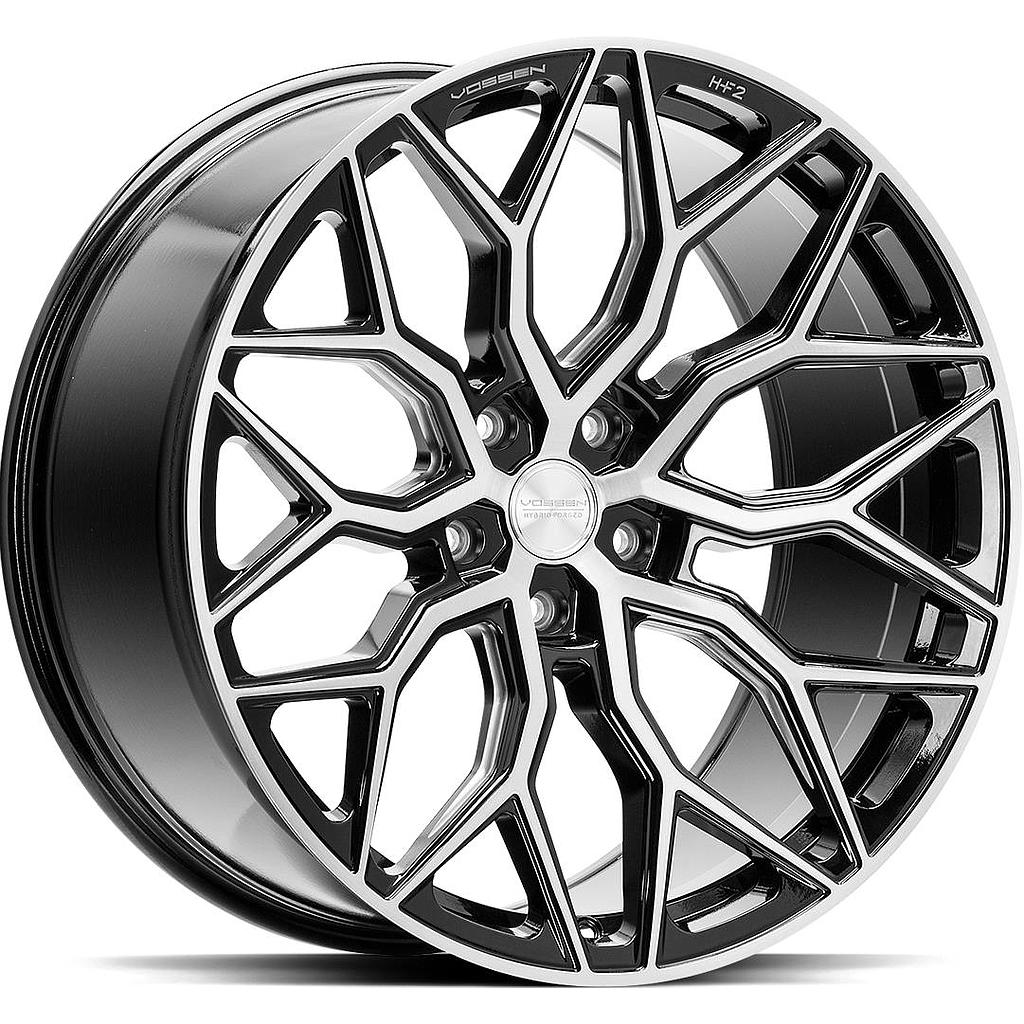 VOSSEN HF2 BRUSHED GLOSS BLACK 10x20 5/112 ET50 CB66.6