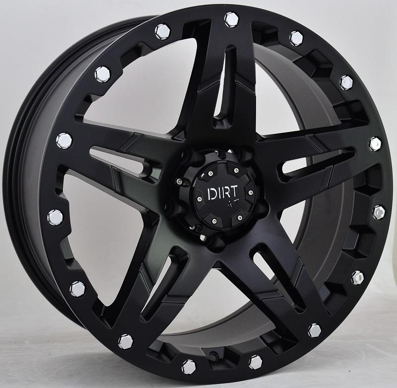 STATUSFÄLGAR D66 FLATBLACK. 9x20 6/135 ET25 CB87.1