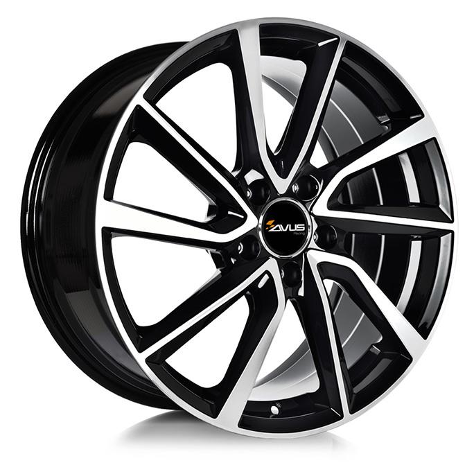 AVUS AC-518 Black Polished 6.0x15 5/114.3 ET45 CB73.1