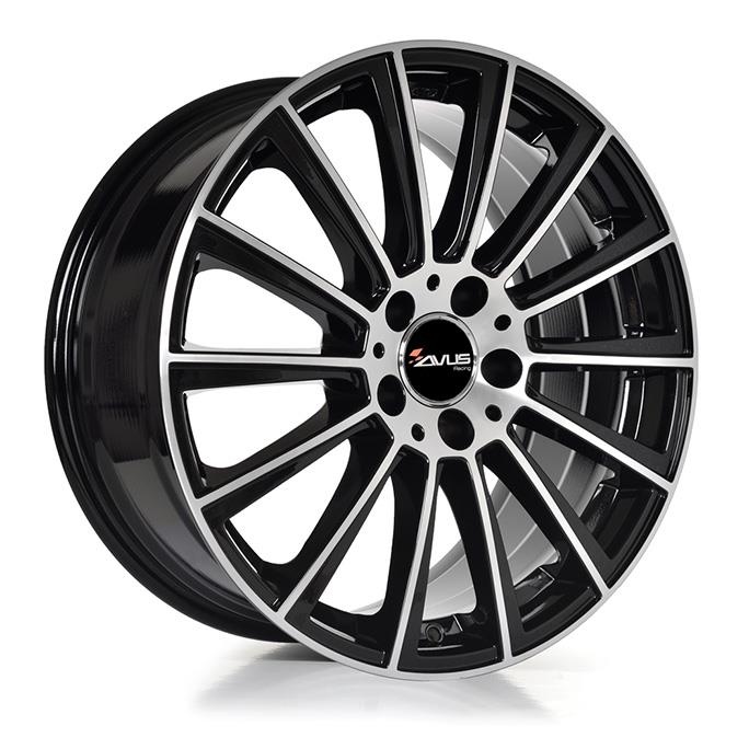 AVUS AC-M07 Black Polished 8.5x19 5/112 ET45 CB66.6