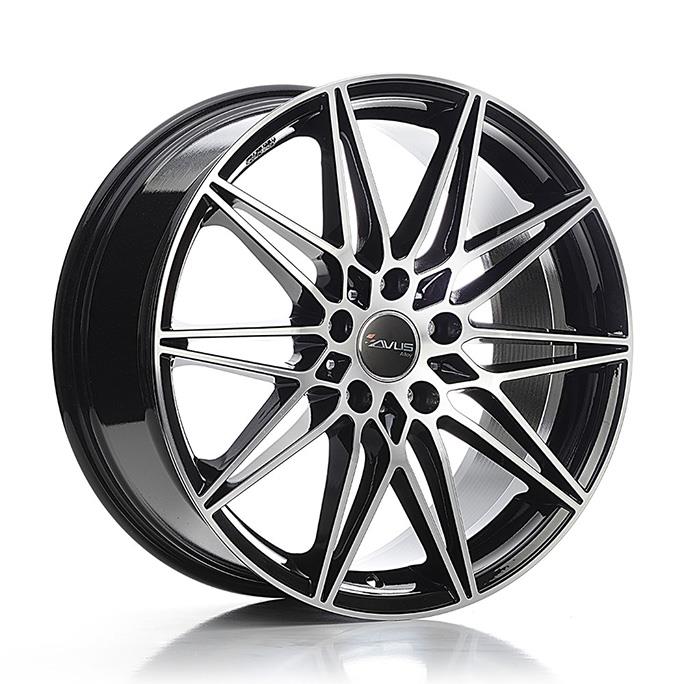 AVUS AC-MB5 Black Polished 8.0x18 5/112 ET57 CB66.7