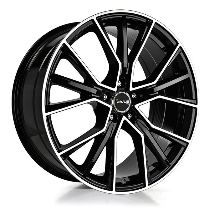 AVUS AF18 GLOSS BLACK POLISHED 8x18 5/112 ET35 CB66.4