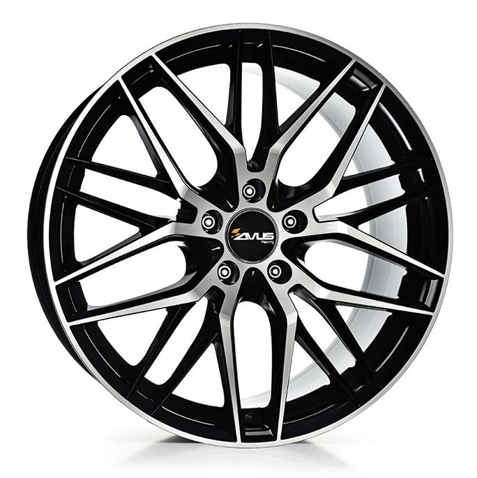 AVUS AF19 Black Polished 8.0x18 5/112 ET30 CB66.7