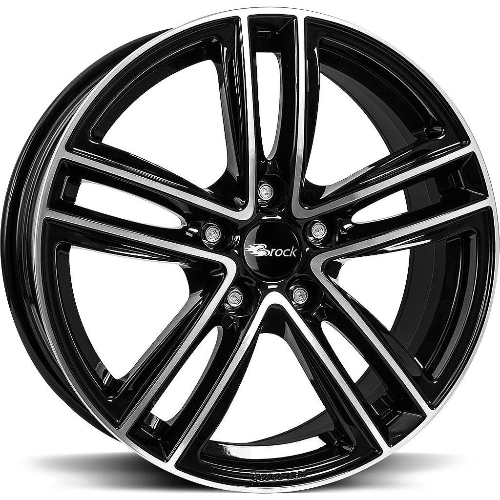 BROCK RC27 BLACK FULL POLISH 7.5x17 5/114.3 ET55 CB64.1