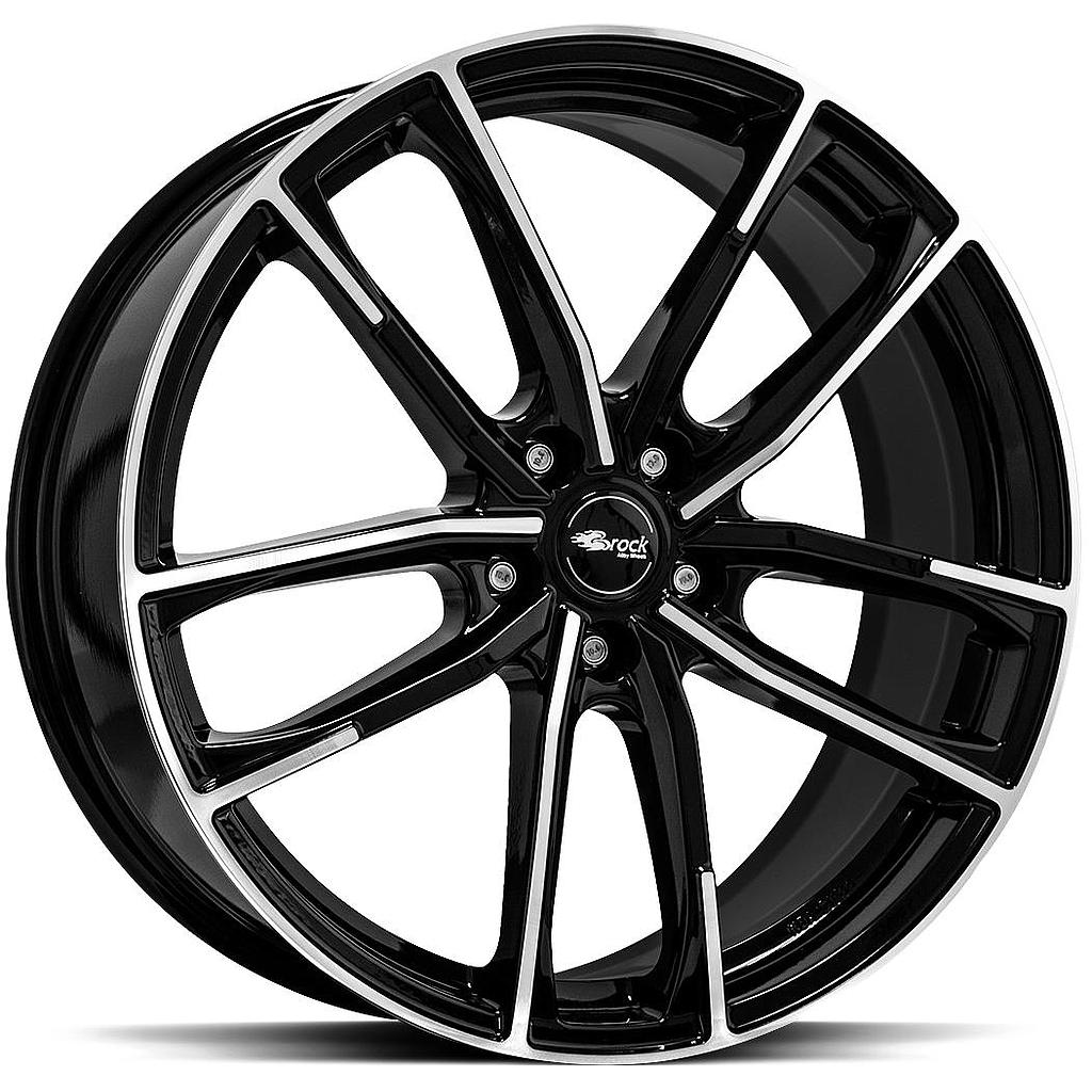 BROCK B38 Black Full Polish 8.0x18 5/112 ET35 CB66.6