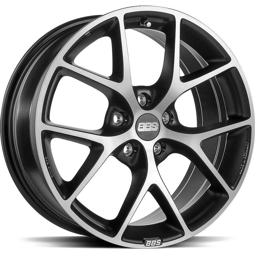 BBS SR Volcano Grey Diam Cut 8.0x17 5/120 ET30 CB72.6