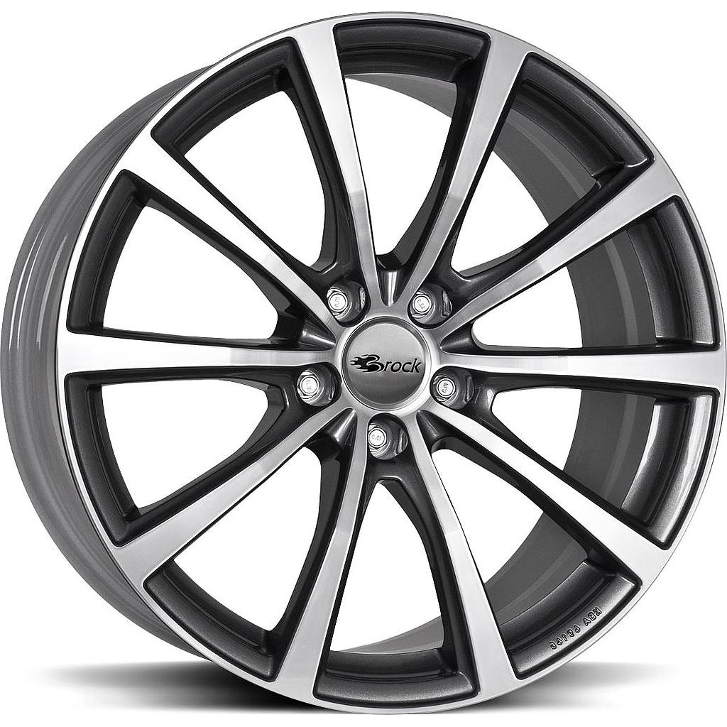 BROCK B32 Titanium Full Polish 8.5x19 5/110 ET35 CB65.1