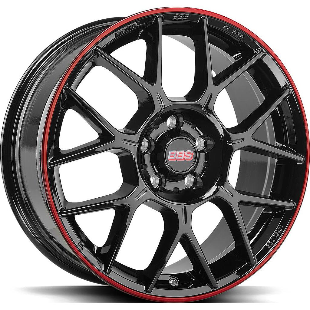 BBS XR Black Red 8.0x18 5/108 ET42 CB70.0