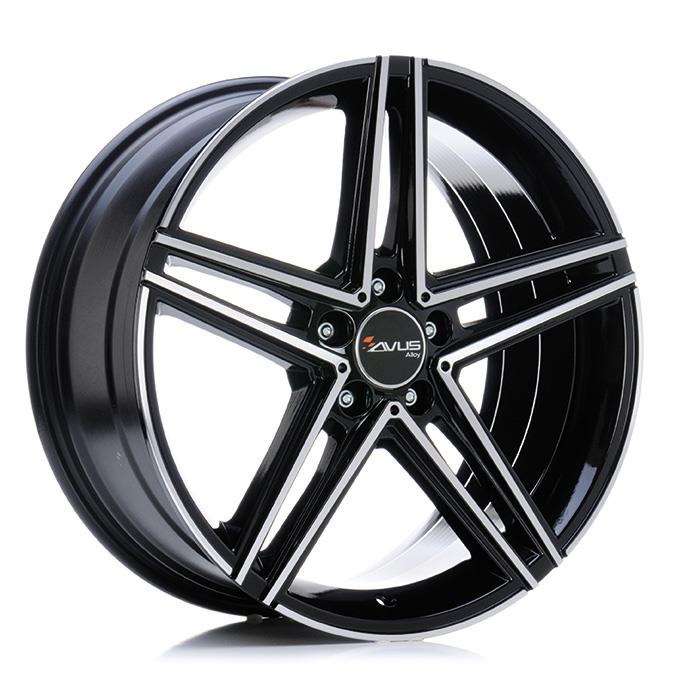 AVUS AC-515 Black Polished 7.5x18 5/112 ET44 CB66.6