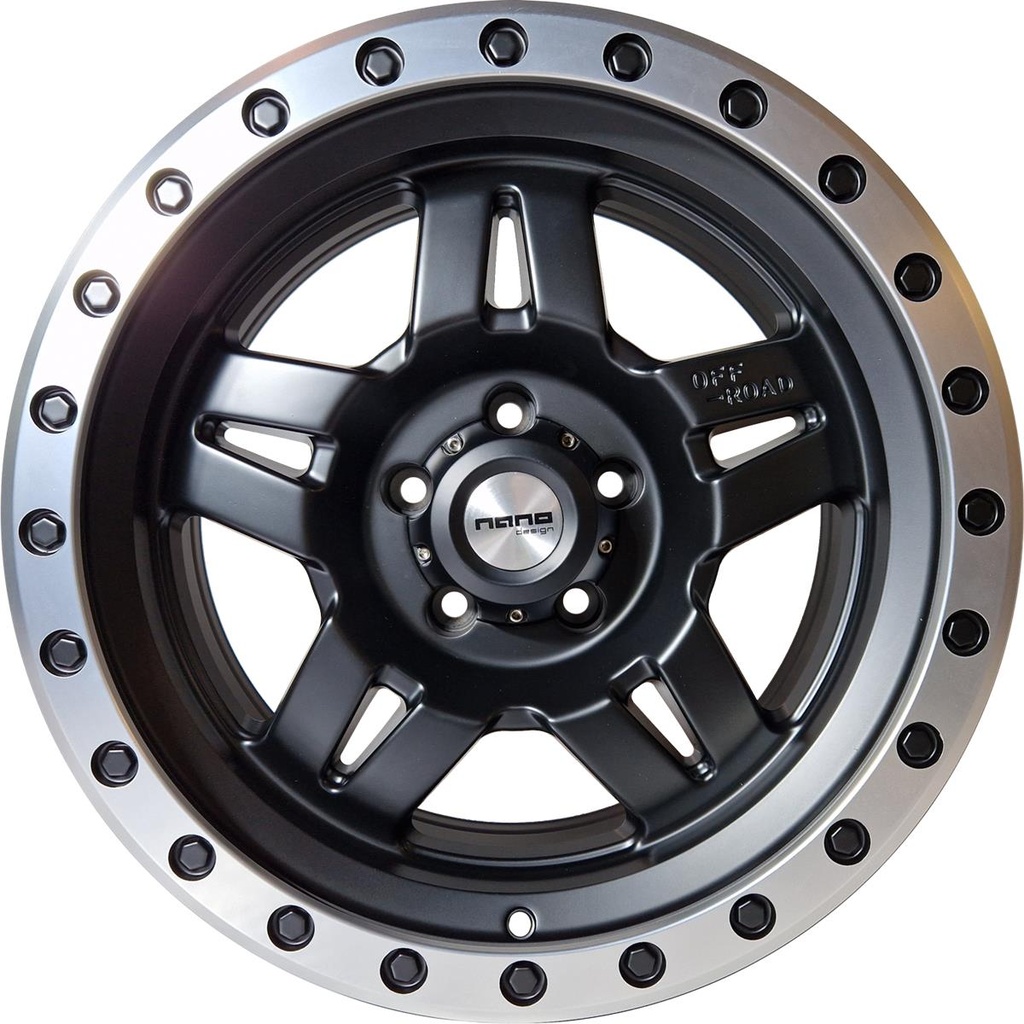 Nano 5942 Matt Black polished 8.5x17 5/120 ET0 CB65.1