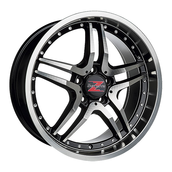 BARZETTA GT BLACK POLISHED CHROME RIVETS TARJOUS! 8x18 5/112 ET45 CB66.6