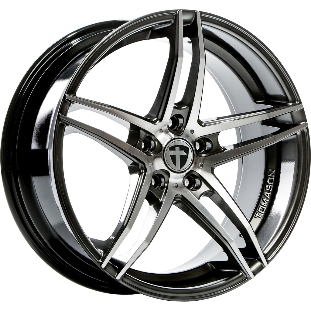 TOMASON TN12 DARK HYPER BLACK POLISHED 8.5x18 5/112 ET45 CB66.5