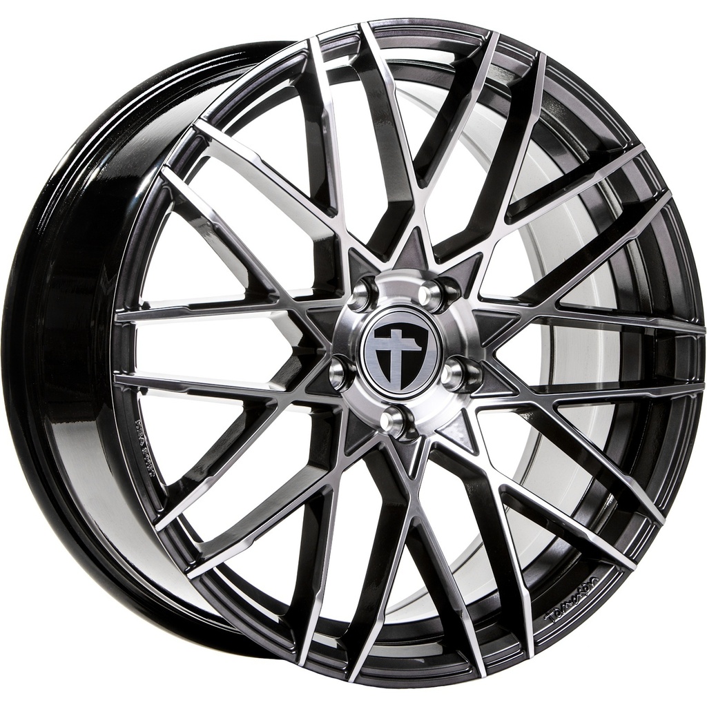 TOMASON TN19 DARK HYPER BLACK POLISHED 8.5x19 5/112 ET30 CB72.6