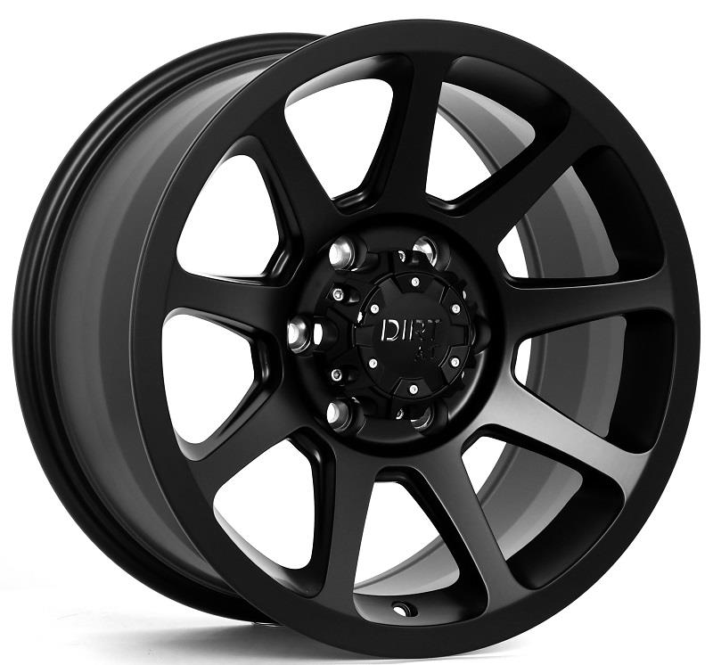 STATUSFÄLGAR D61 FLATBLACK 8.5x17 6/139.7 ET18 CB106.1