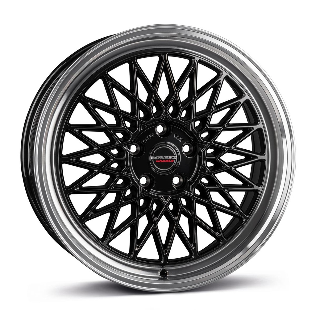 BORBET B black rim polished 8.0x17 5/112 ET35 CB66.6