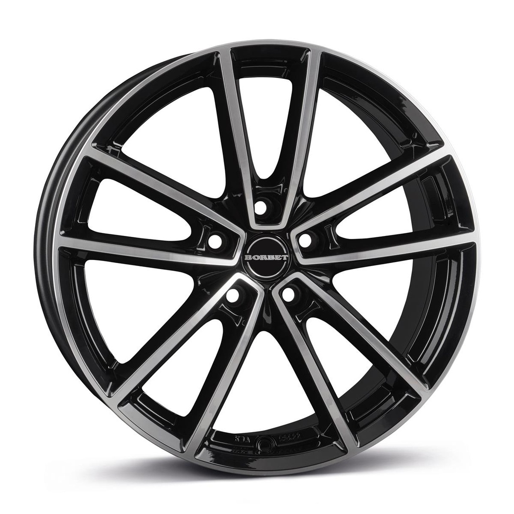 BORBET W GLOSS BLACK POLISHED 8x18 5/112 ET44 CB66.5