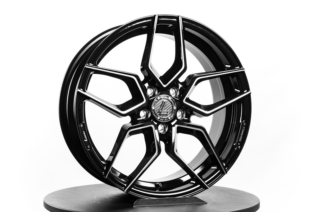 LENSO P BLACK + EDGE BALL SPOKE CUT 8.5x19 5/112 ET42 CB66.6