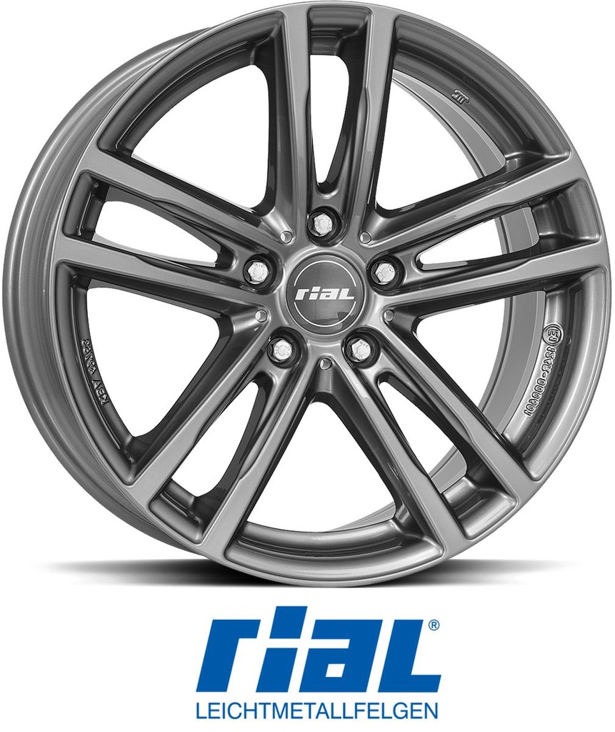 RIAL X10 Metal Grey 7.0x16 5/112 ET47 CB66.7