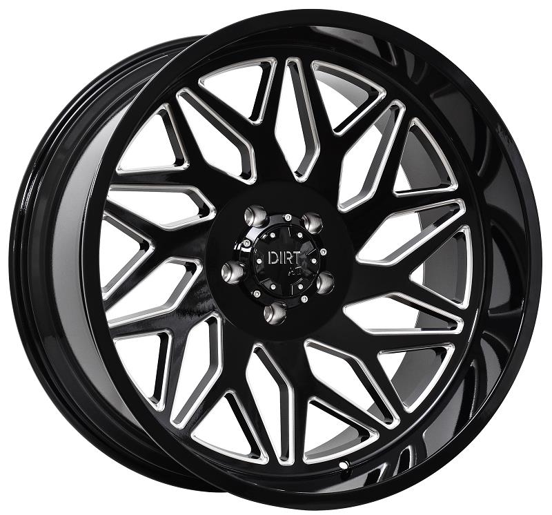 STATUSFÄLGAR D55 GLOSSBLACK MILLED 12x24 5/139.7 ET-42 CB87.1