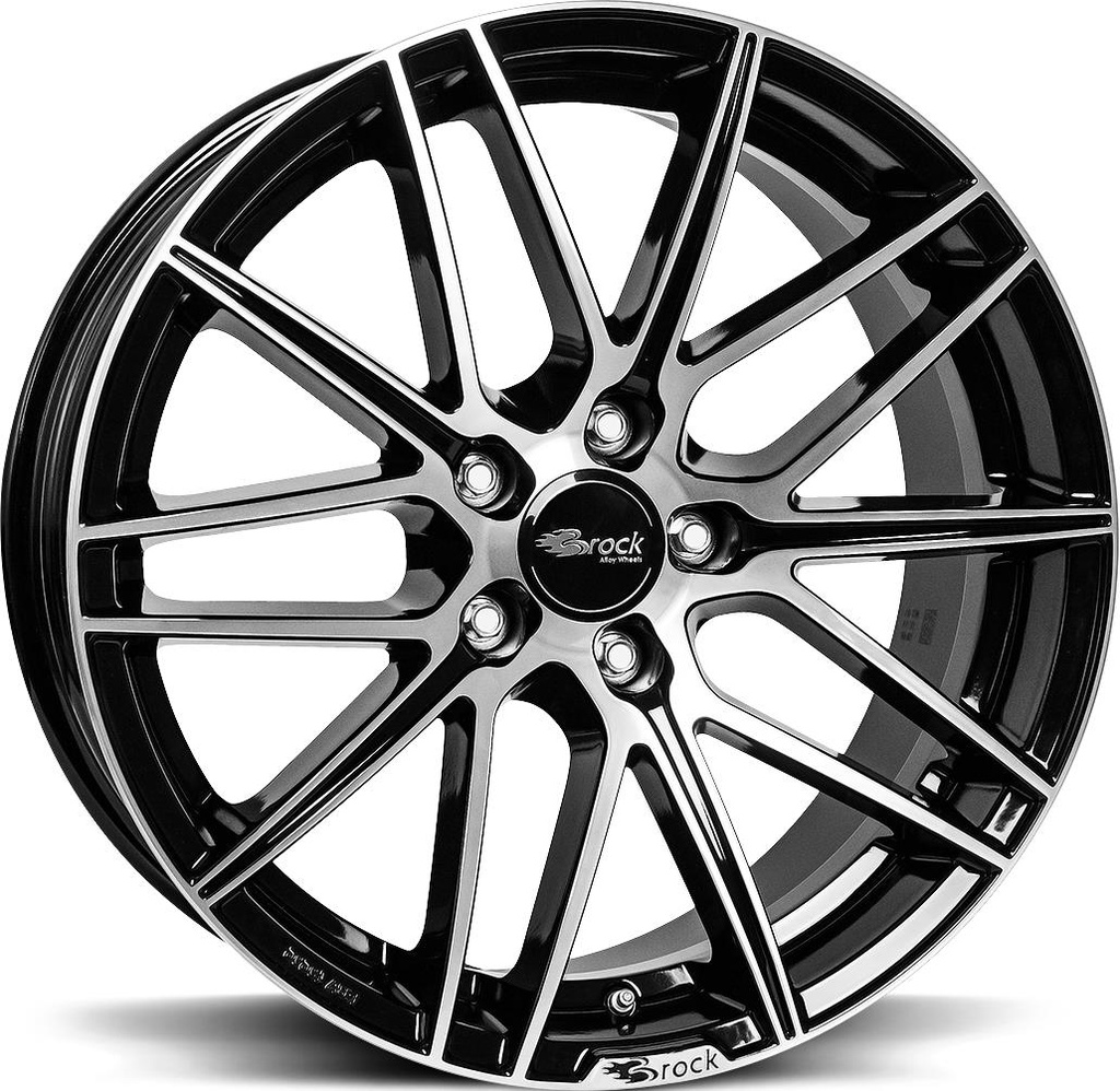 BROCK B34 BLACK FULL POLISH 8x18 5/112 ET45 CB66.6