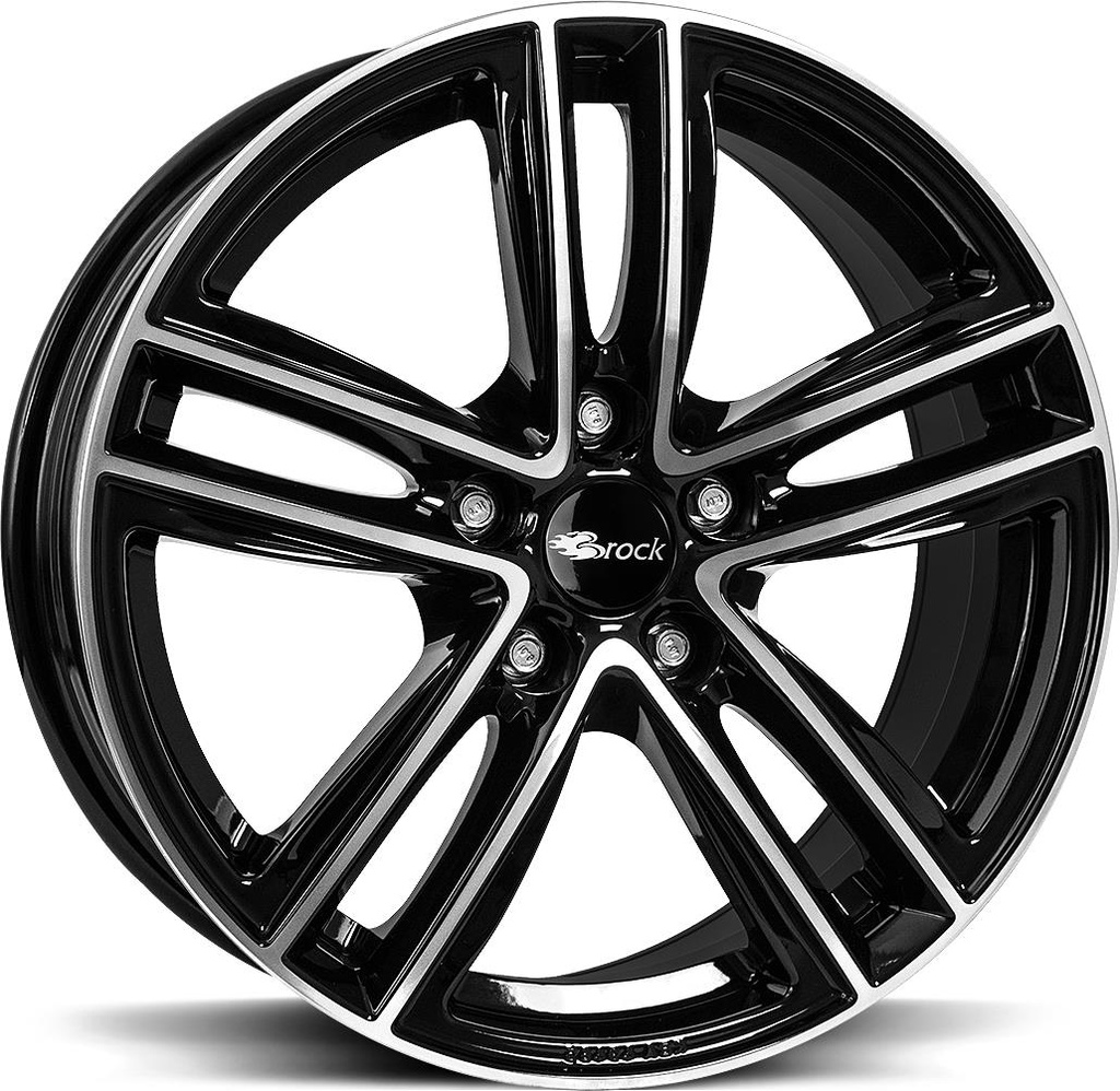 BROCK RC27 BLACK FULL POLISH 7.5x17 5/112 ET27 CB66.7
