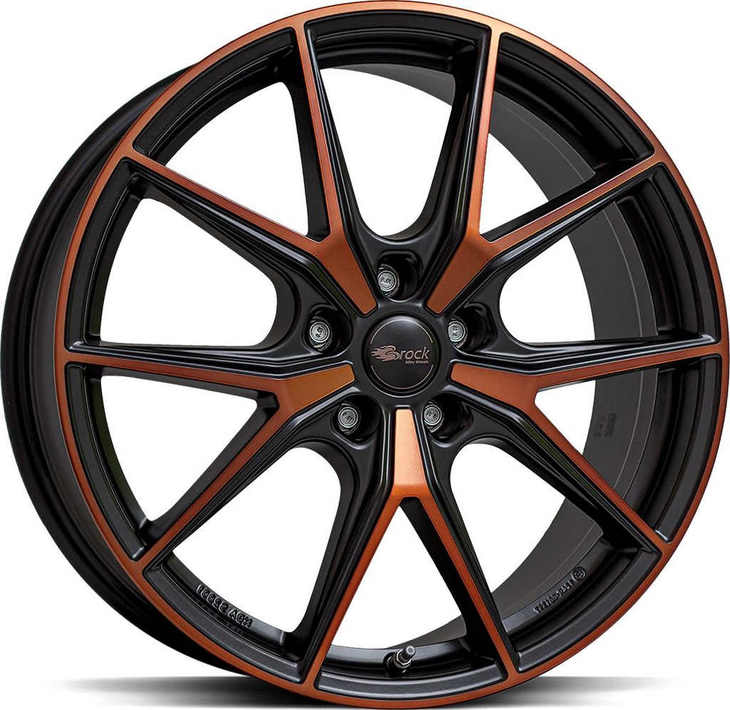 BROCK B40 BLACK ORANGE MATT 8x19 5/112 ET45 CB57.1