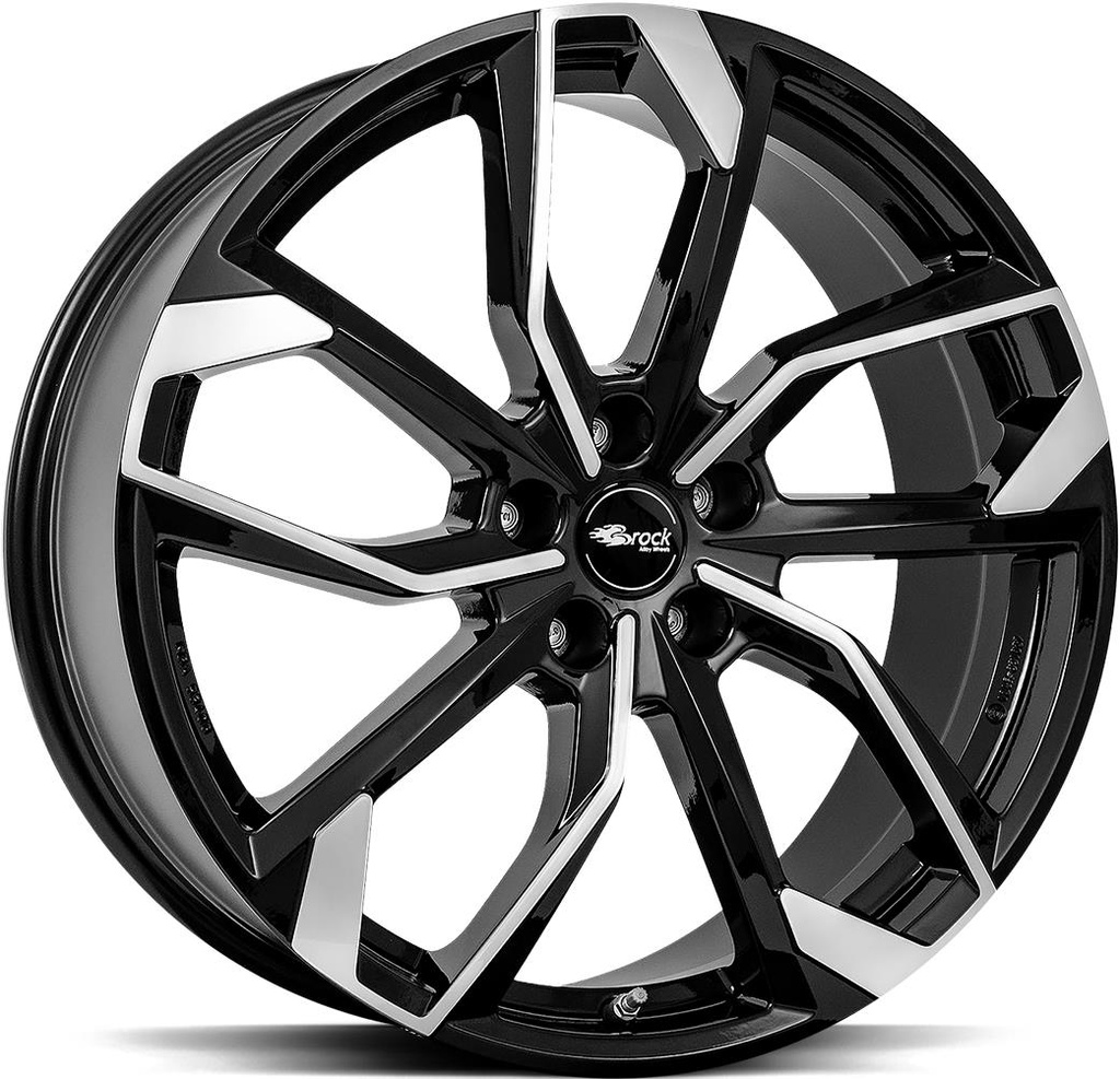 BROCK RC34 Black Full Polish 7.0x17 4/108 ET25 CB65.1