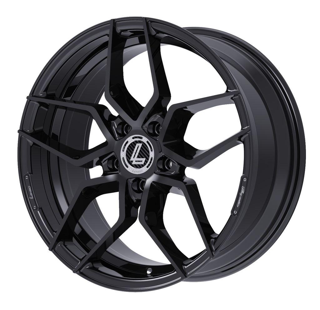 LENSO P GLOSSY BLACK 8x18 5/112 ET42 CB66.6