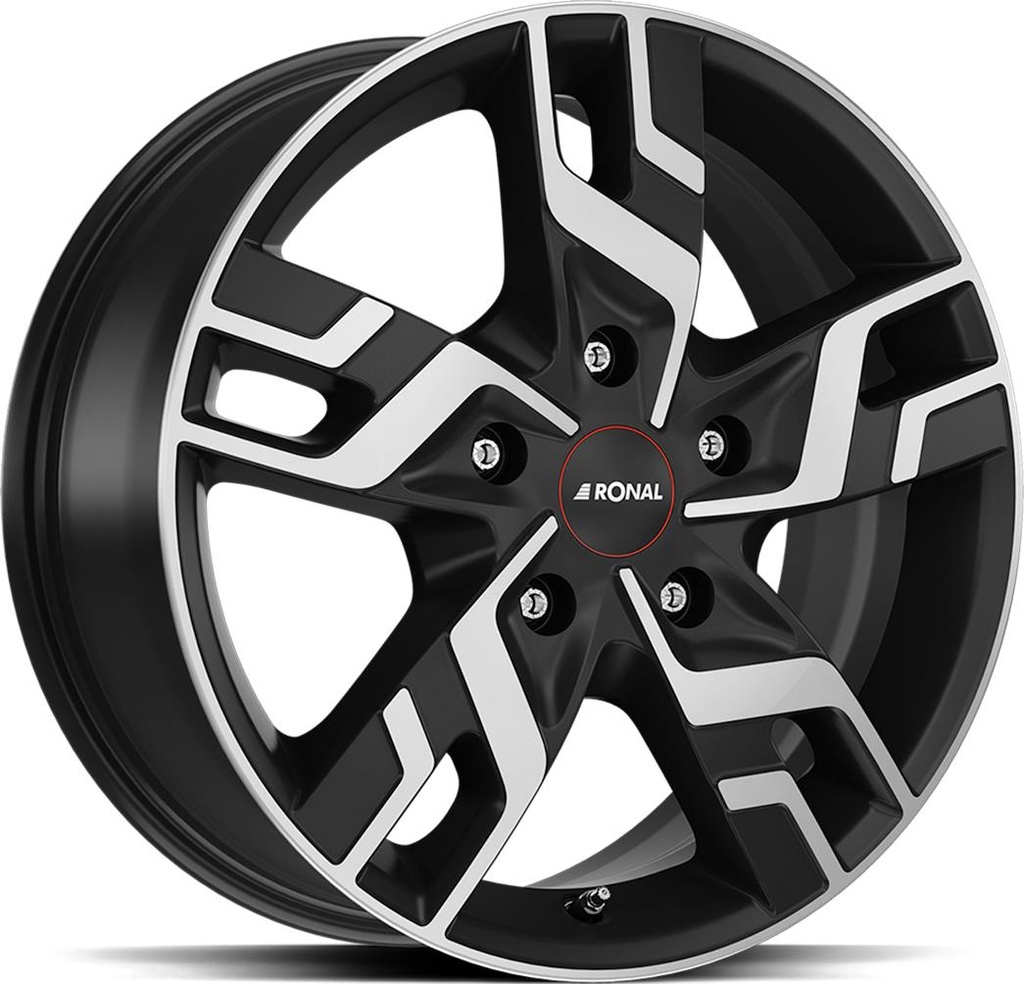 RONAL R64 MATT BLACK POLISHED 7x17 5/130 ET33 CB84.1