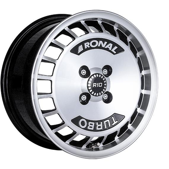 RONAL R10 TURBO BLACK POLISHED 7x15 4/108 ET28 CB76