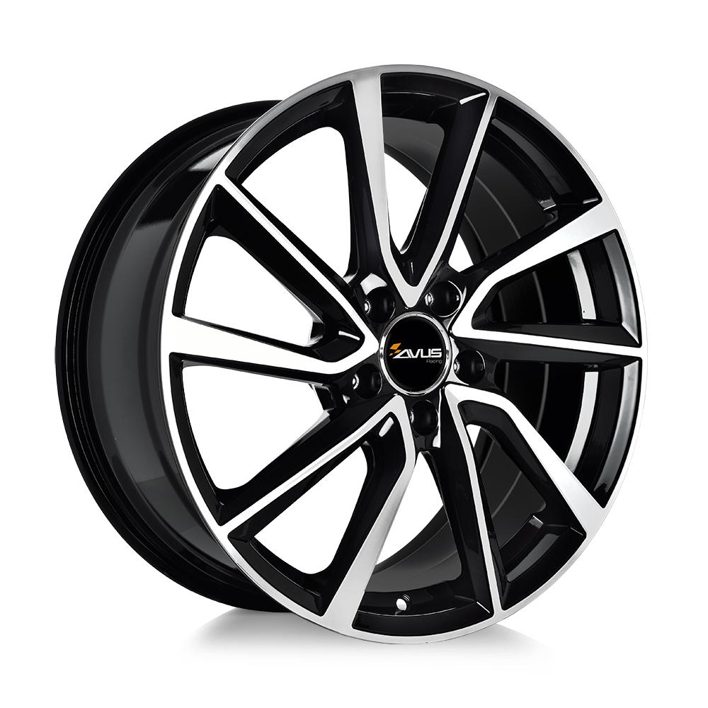 AVUS AC-518 GLOSS BLACK POLISHED 6x15 4/108 ET25 CB65.1