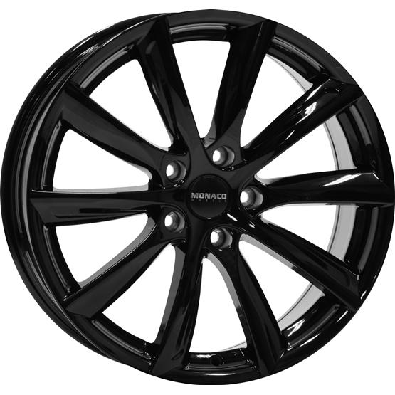 MONACO WHEELS GP6 GLOSS BLACK 8x18 5/108 ET45 CB63.4