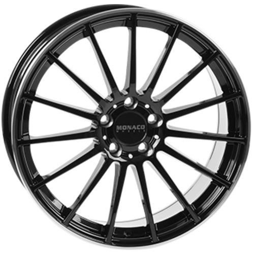 MONACO WHEELS MC1 BLACK LIP POLISHED 8x18 5/112 ET35 CB66.5