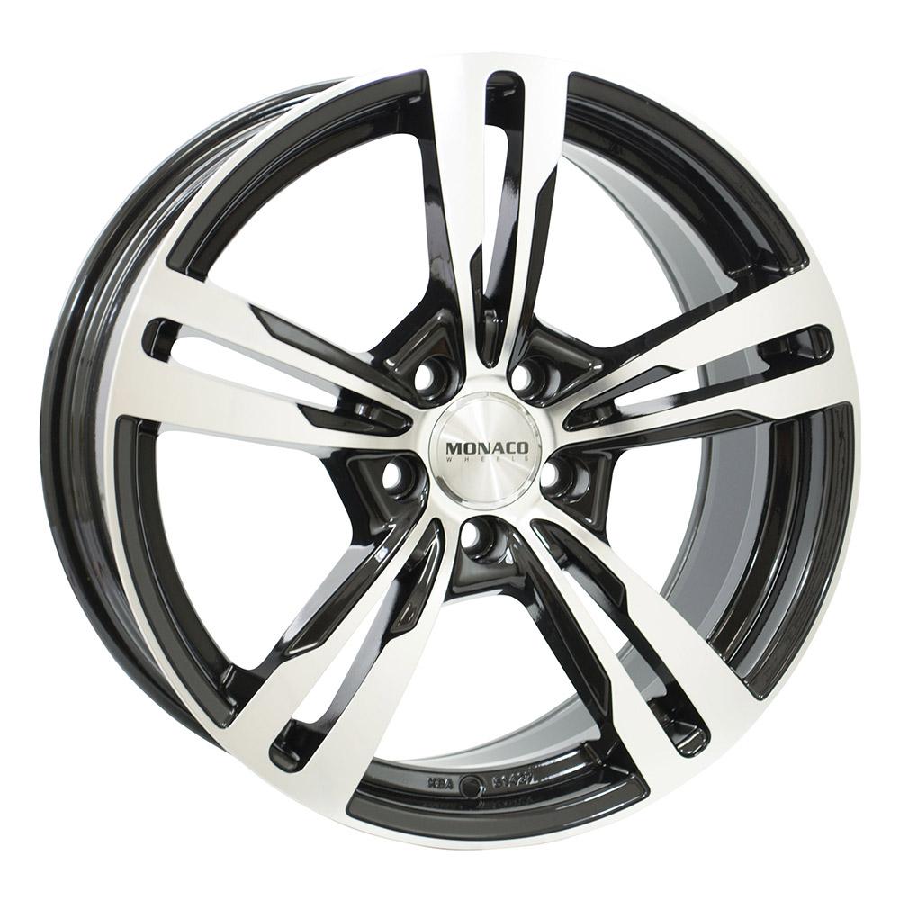 MONACO WHEELS GP4 GLOSS BLACK POLISHED 8.5x20 5/112 ET35 CB66.5