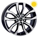 AUTEC UTECA GLOSS BLACK POLISHED 8.5x19 5/108 ET45 CB63.4