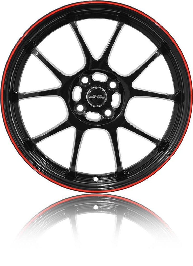 INTER ACTION PHOENIX GLOSS BLACK RED 7x16 4/100 ET42 CB73.1
