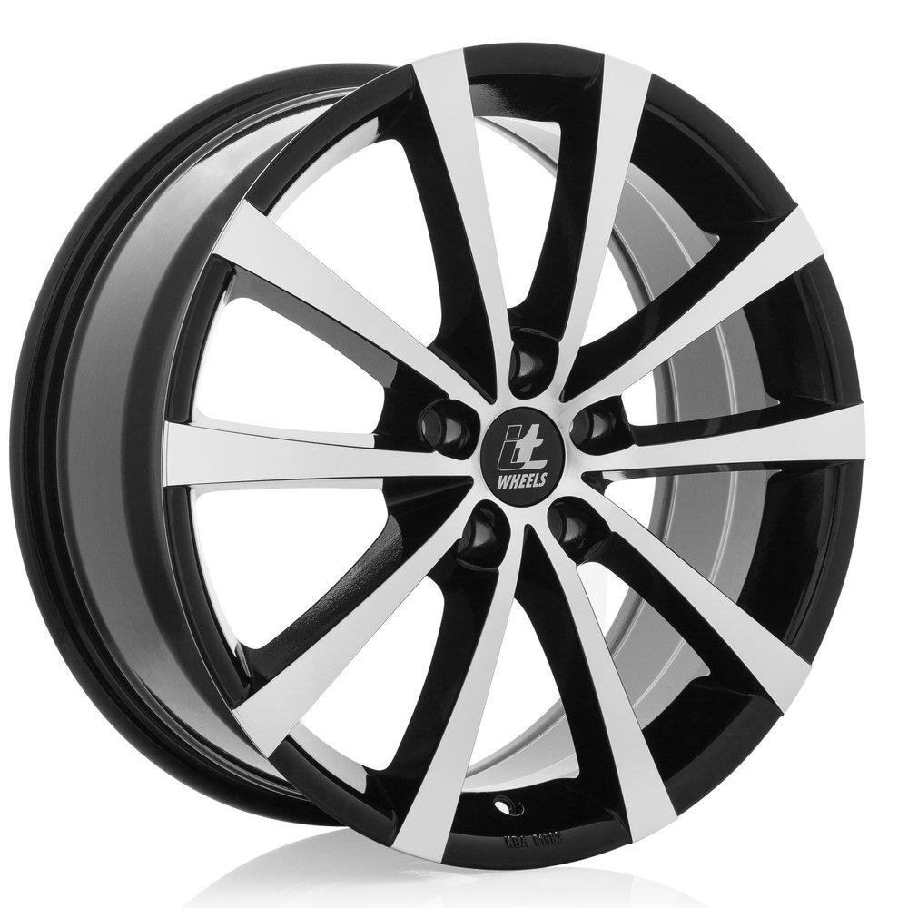 IT WHEELS ALICE GLOSS BLACK POLISHED 7x17 5/112 ET48 CB66.5