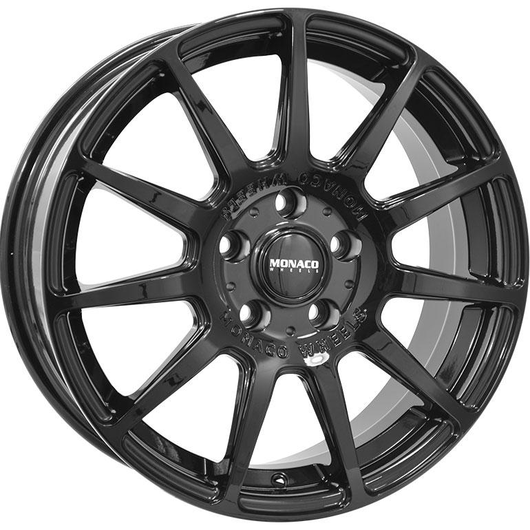 MONACO WHEELS RALLYE GLOSS BLACK 7x17 4/100 ET40 CB73.1