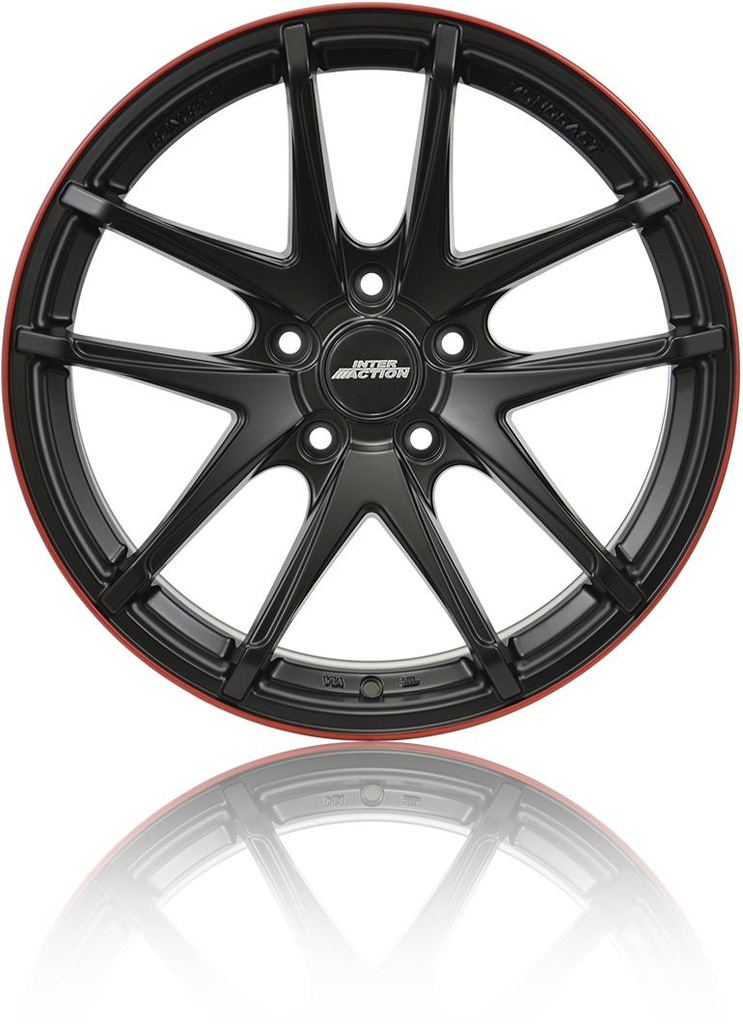 INTER ACTION RED HOT MATT BLACK RED 7.5x17 5/112 ET45 CB73.1