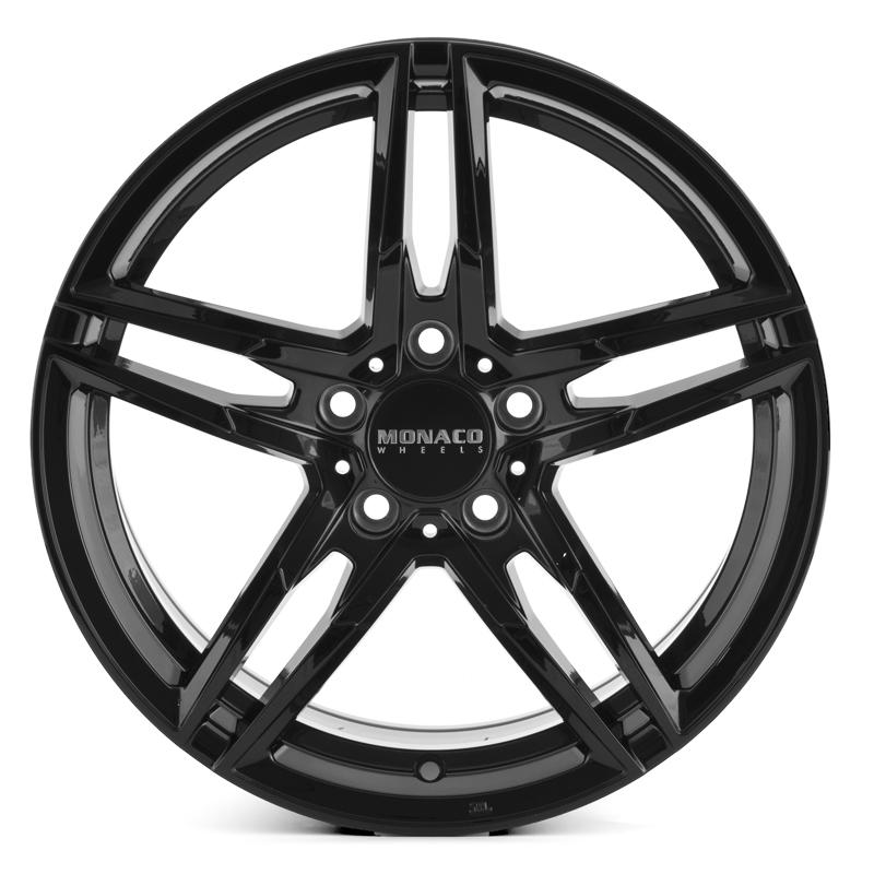 MONACO WHEELS GP1 GLOSS BLACK 7.5x17 5/120 ET35 CB72.6