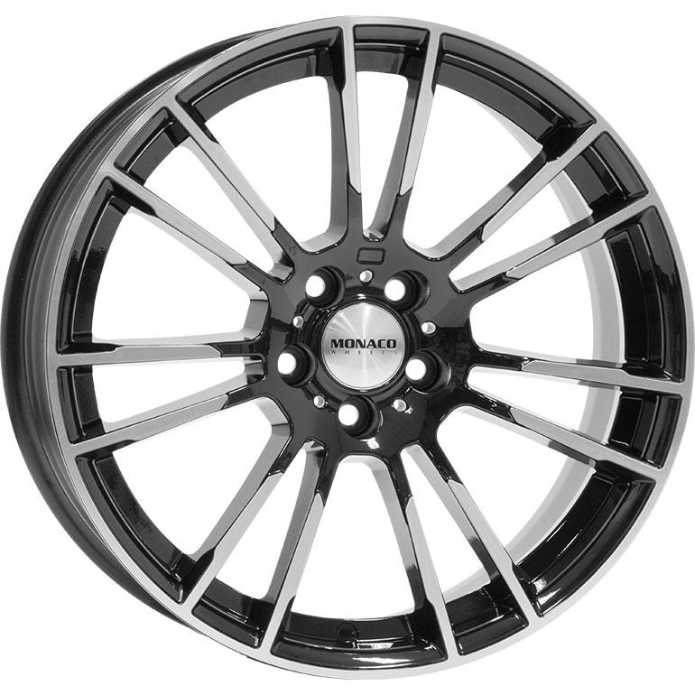 MONACO WHEELS MC8 GLOSS BLACK POLISHED 8x18 5/112 ET30 CB66.6