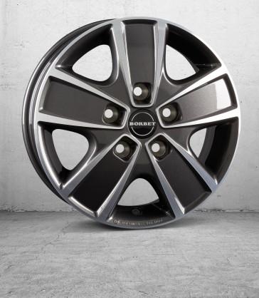 BORBET CWG ANTHRACITE DARK POLISHED 6x16 5/118 ET68 CB71.1