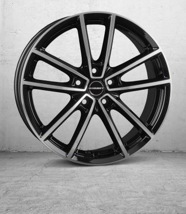 BORBET W GLOSS BLACK POLISHED 8x19 5/108 ET45 CB72.5