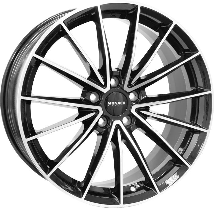 MONACO WHEELS GP14 BLACK POLISHED 8x20 5/112 ET45 CB66.6