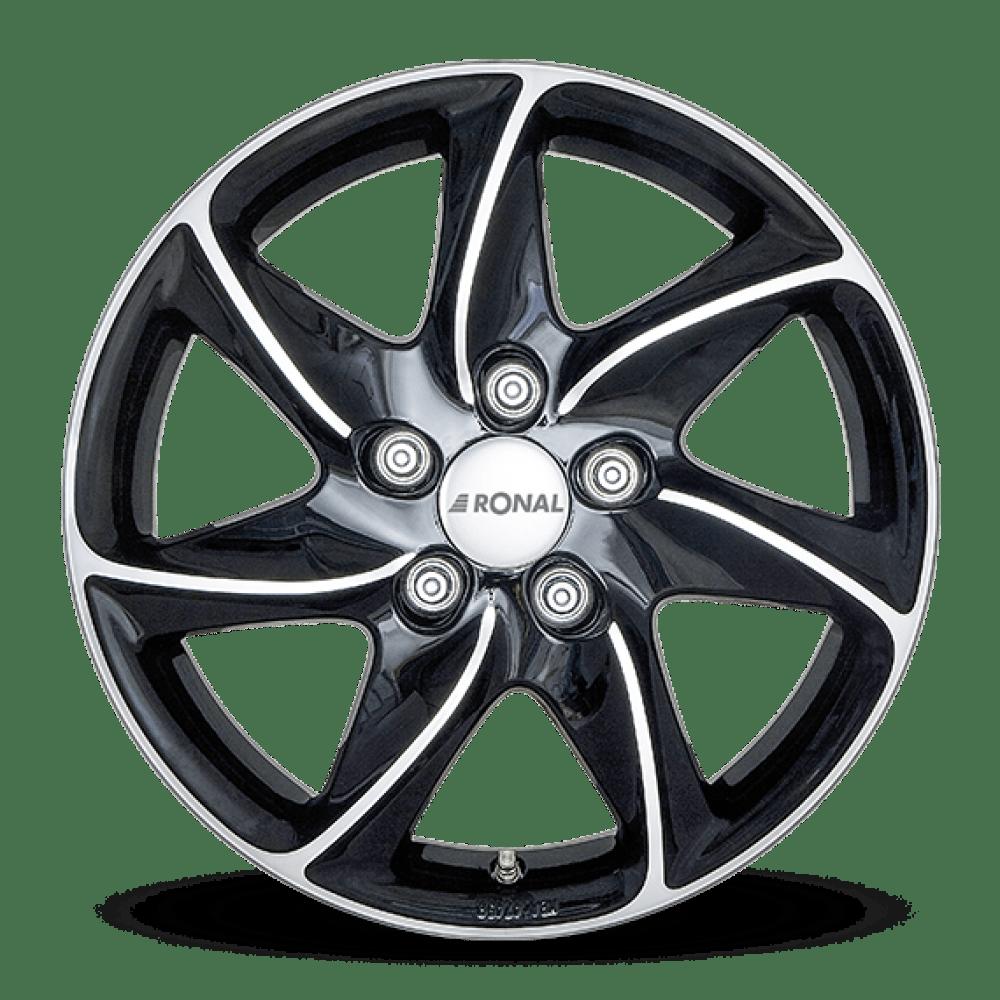 RONAL R51 BLACK POLISHED 8x18 5/108 ET45 CB76