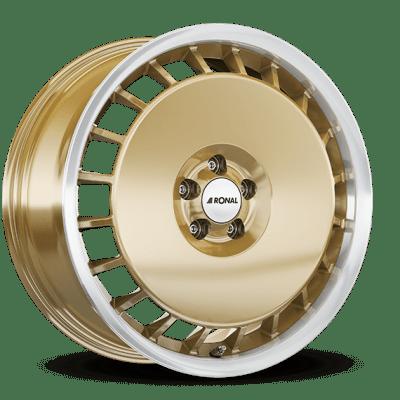 RONAL R50 AERO GOLD POLISHED 8x18 5/112 ET45 CB76