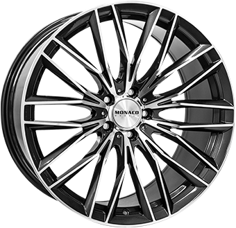 MONACO WHEELS GP2 ANTHRACITE POLISH 8.5x19 5/112 ET30 CB66.5