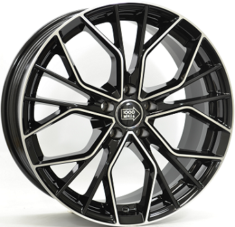 MILLE MIGLIA MM1020 BLACK POLISHED 9x20 5/112 ET35 CB66.5