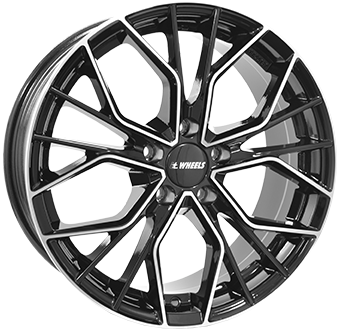 IT WHEELS TIARA BLACK POLISHED 8x19 5/108 ET45 CB73.1