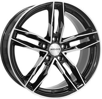 MONACO WHEELS RR8M GLOSS BLACK POLISHED 7.5x17 5/114.3 ET40 CB73.1